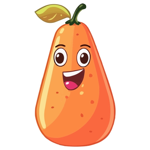 Craft Supply Classroom Cutout | Cartoon or Plain Papaya Fruit Cutout